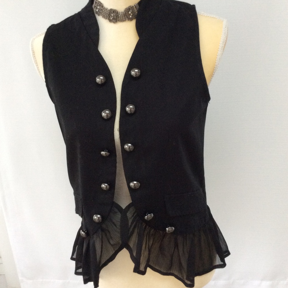 Disney Pirates of the Caribbean Black Vest NWT